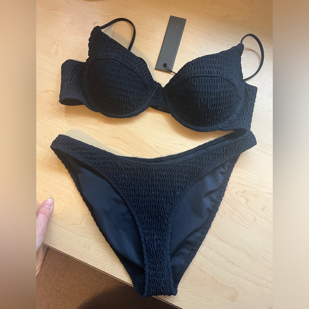 Triangl Ruched Bikini Set